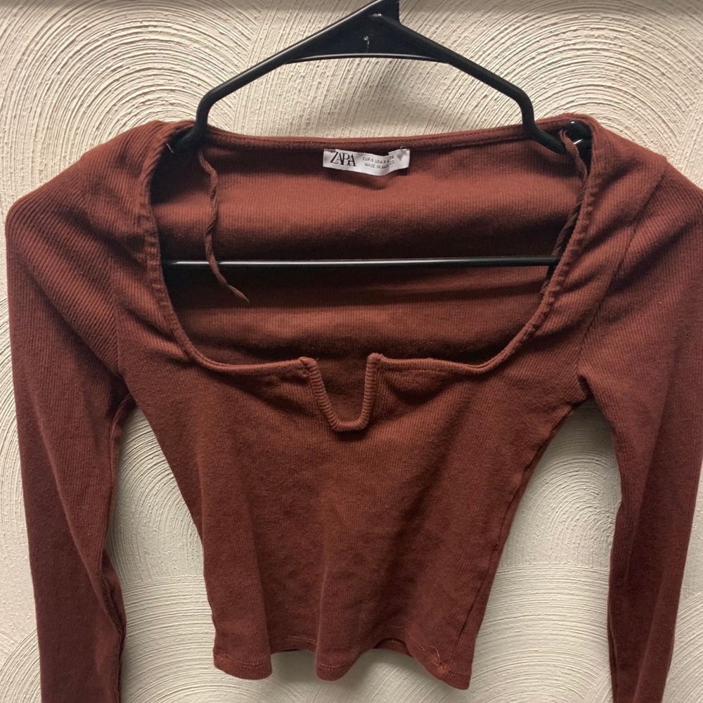 Zara Notch Neck Top